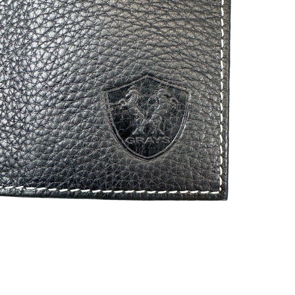 Grays - Stuart Grays of London leather passport cover NWOT black & purple unisex - Picture 13 of 16